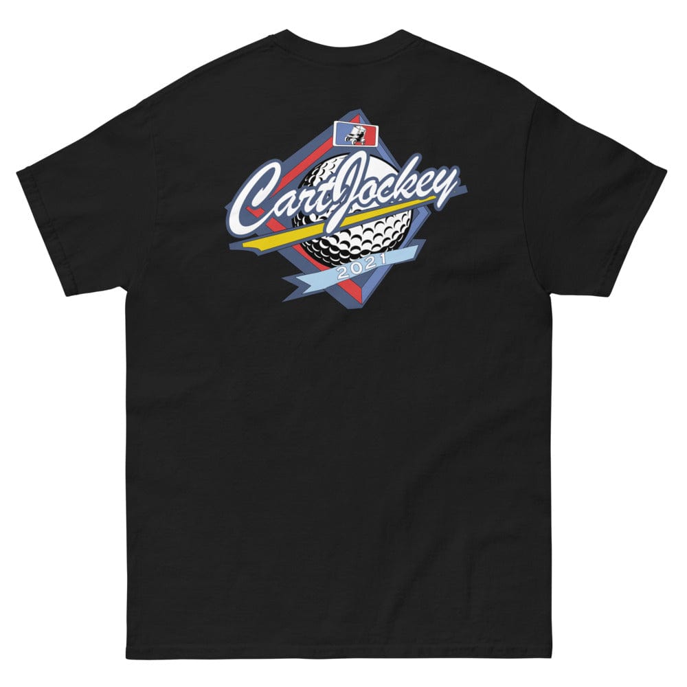 Men's Cart Jockey Graphic tee,The 100% cotton men's back graphic tee • 100% cotton • Sport Grey 90% cotton, 10% polyester • Fabric weight: 5.0–5.3 oz/yd² (170-180 g/m²) • Open-end yarn • Tubular
