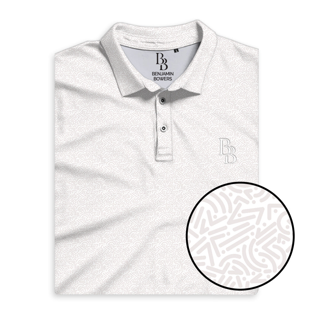 Performance Polo White Doodle,Performance you can feel. Style your team will actually wear.
This high-quality polo blends athletic fit, 4-way stretch comfort, and moisture-wicking performance wit